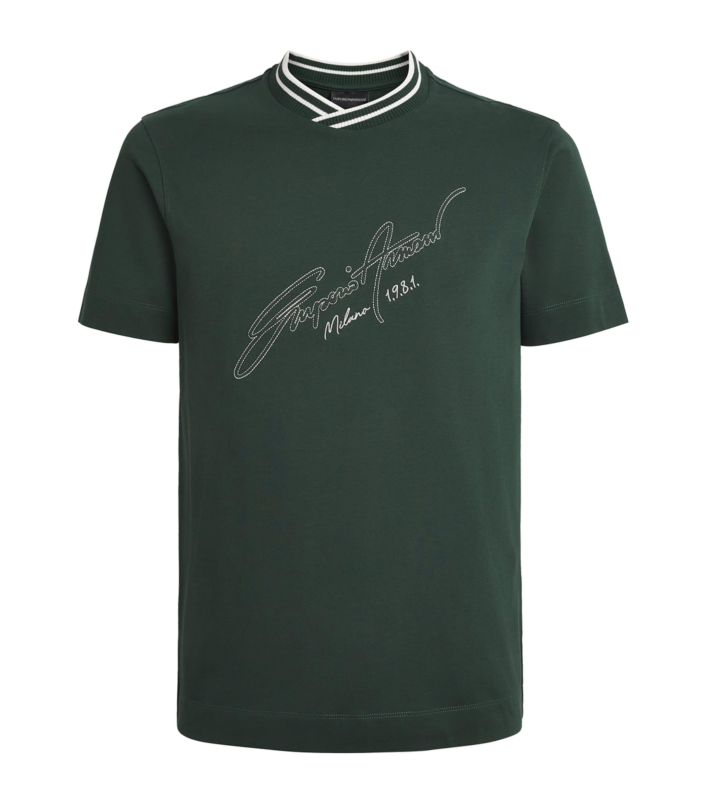 Emporio Armani Cotton Embroidered Logo T-Shirt by EMPORIO ARMANI