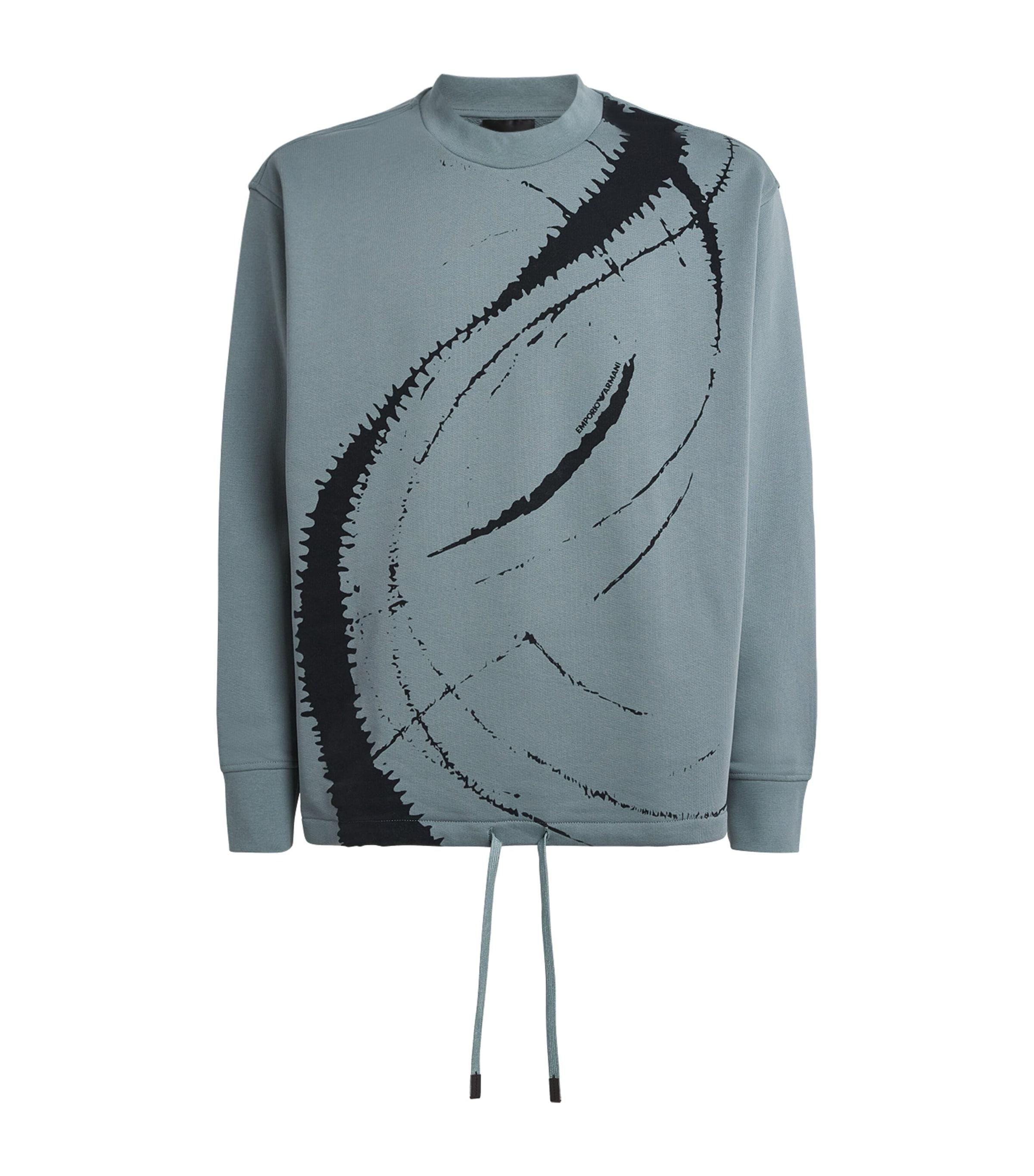 Emporio Armani Cotton Flocked Sweatshirt by EMPORIO ARMANI