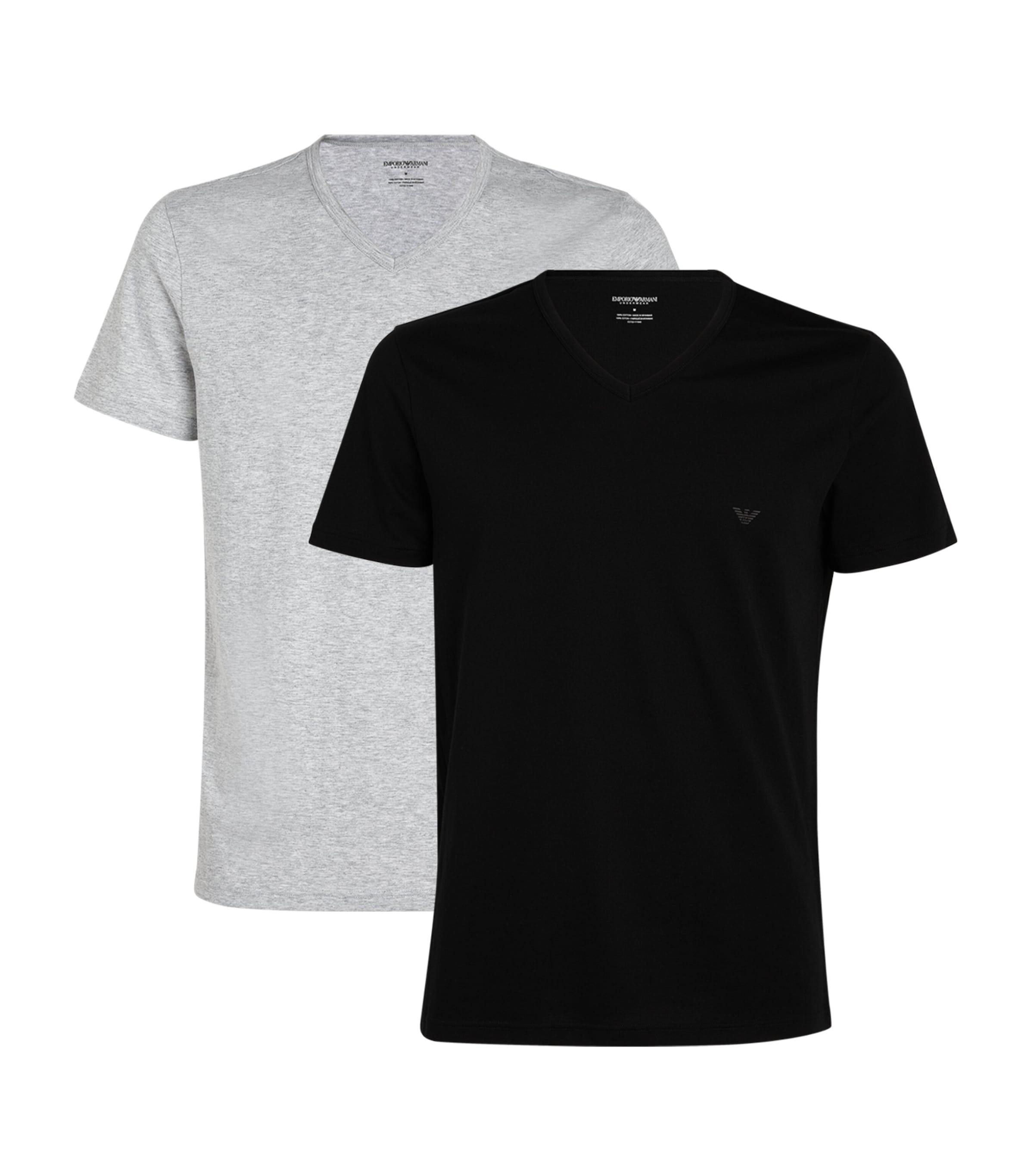 Emporio Armani Cotton V-Neck Eagle T-Shirt by EMPORIO ARMANI