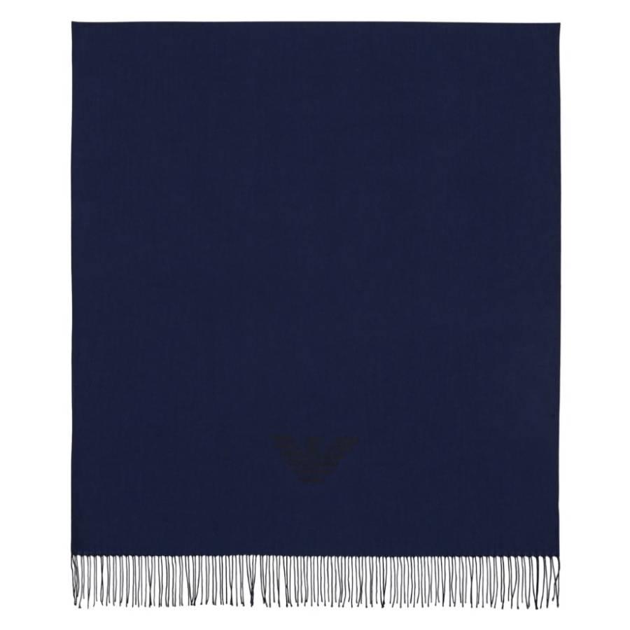 Emporio Armani Eagle Print Fringed Scarf by EMPORIO ARMANI