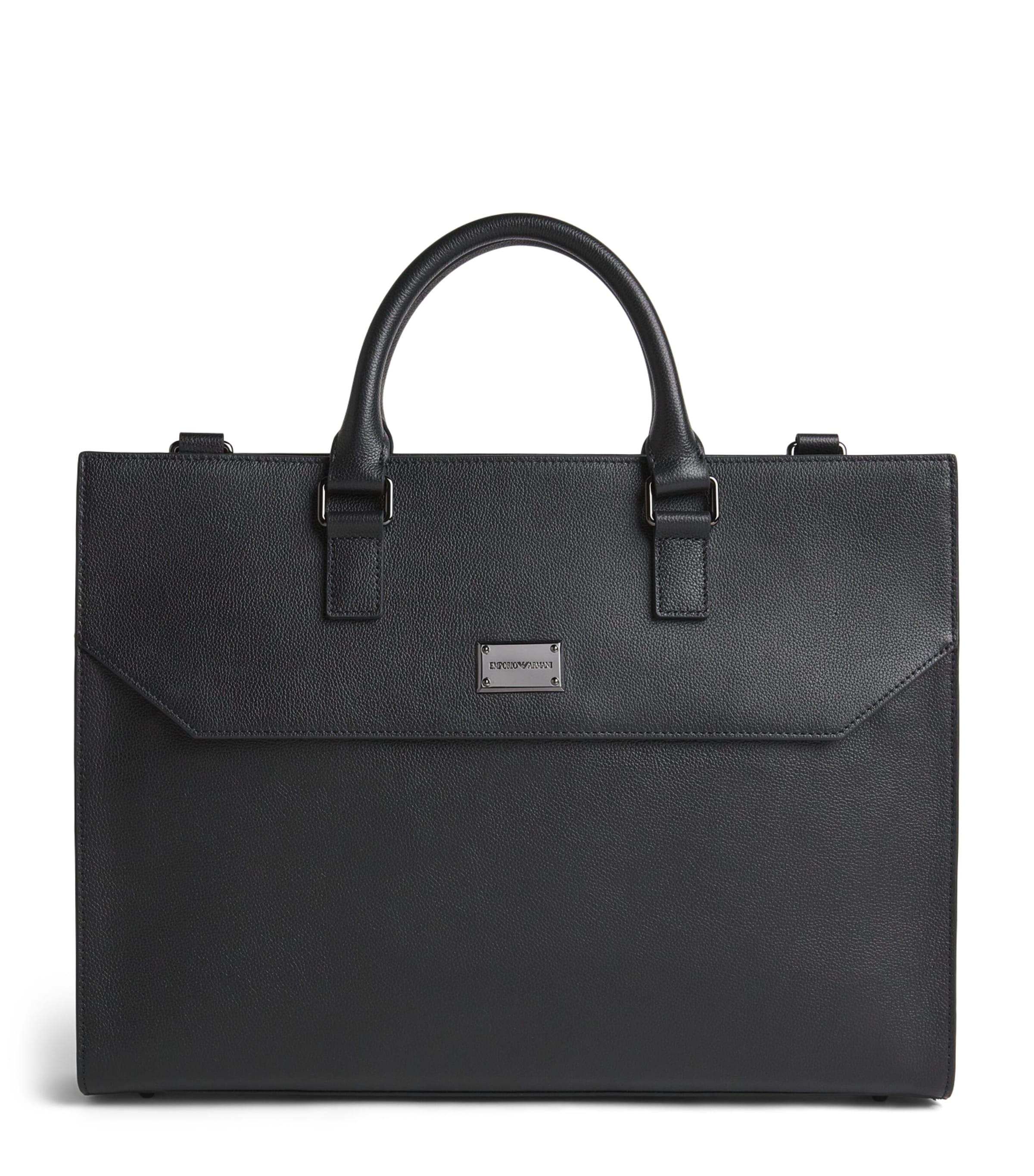 Emporio Armani Leather Logo Briefcase by EMPORIO ARMANI