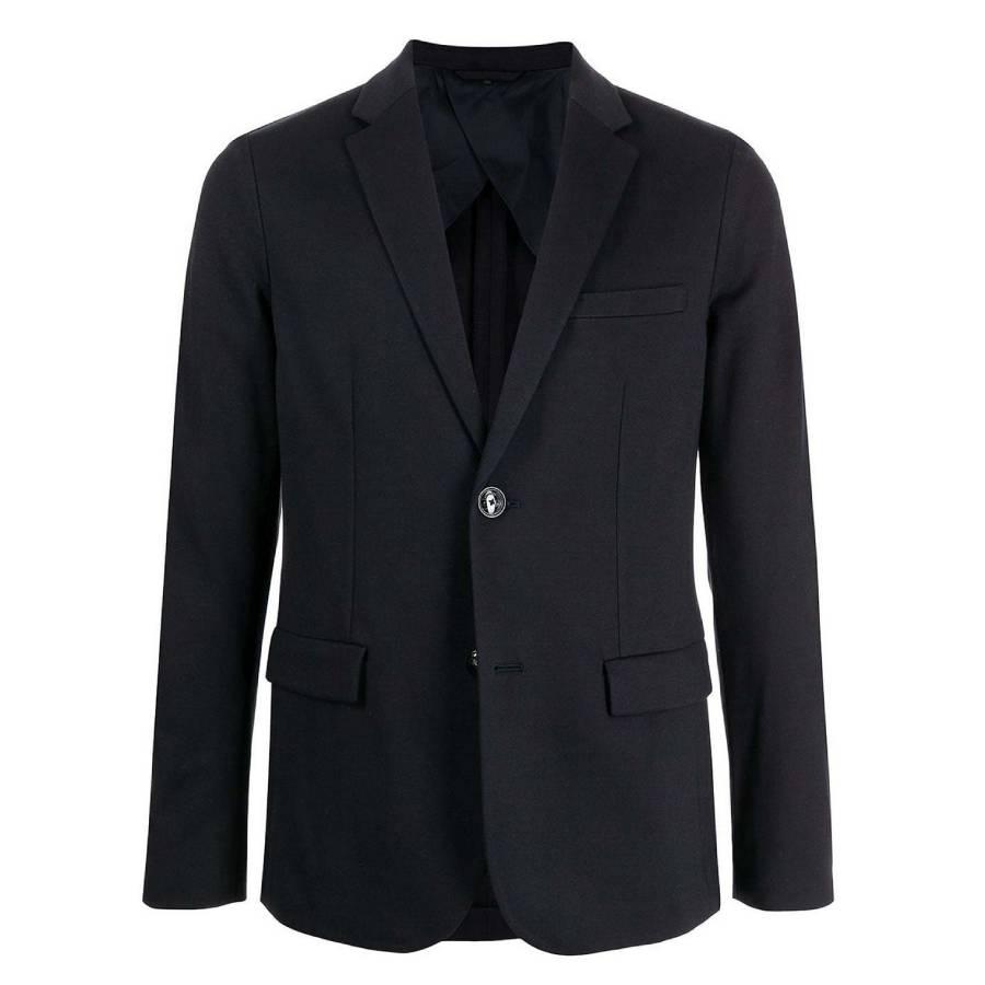 Emporio Armani Navy Single-Breasted Jacket by EMPORIO ARMANI