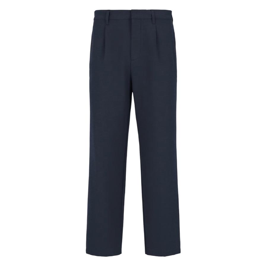 Emporio Armani Seersucker Pleated-Waist Chinos Pants by EMPORIO ARMANI