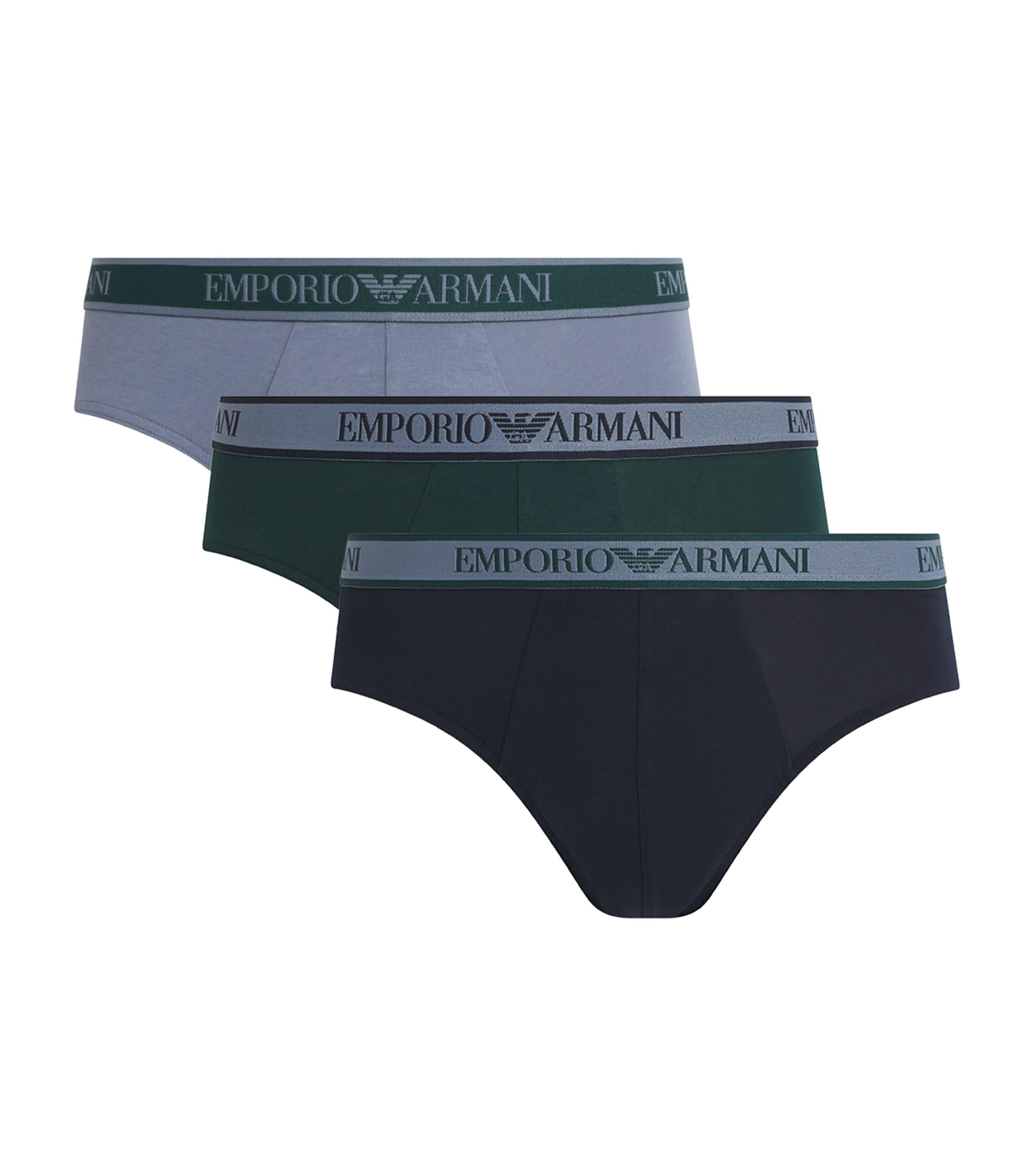 Emporio Armani Stretch-Cotton Core Logo Briefs (Pack of 3) by EMPORIO ARMANI