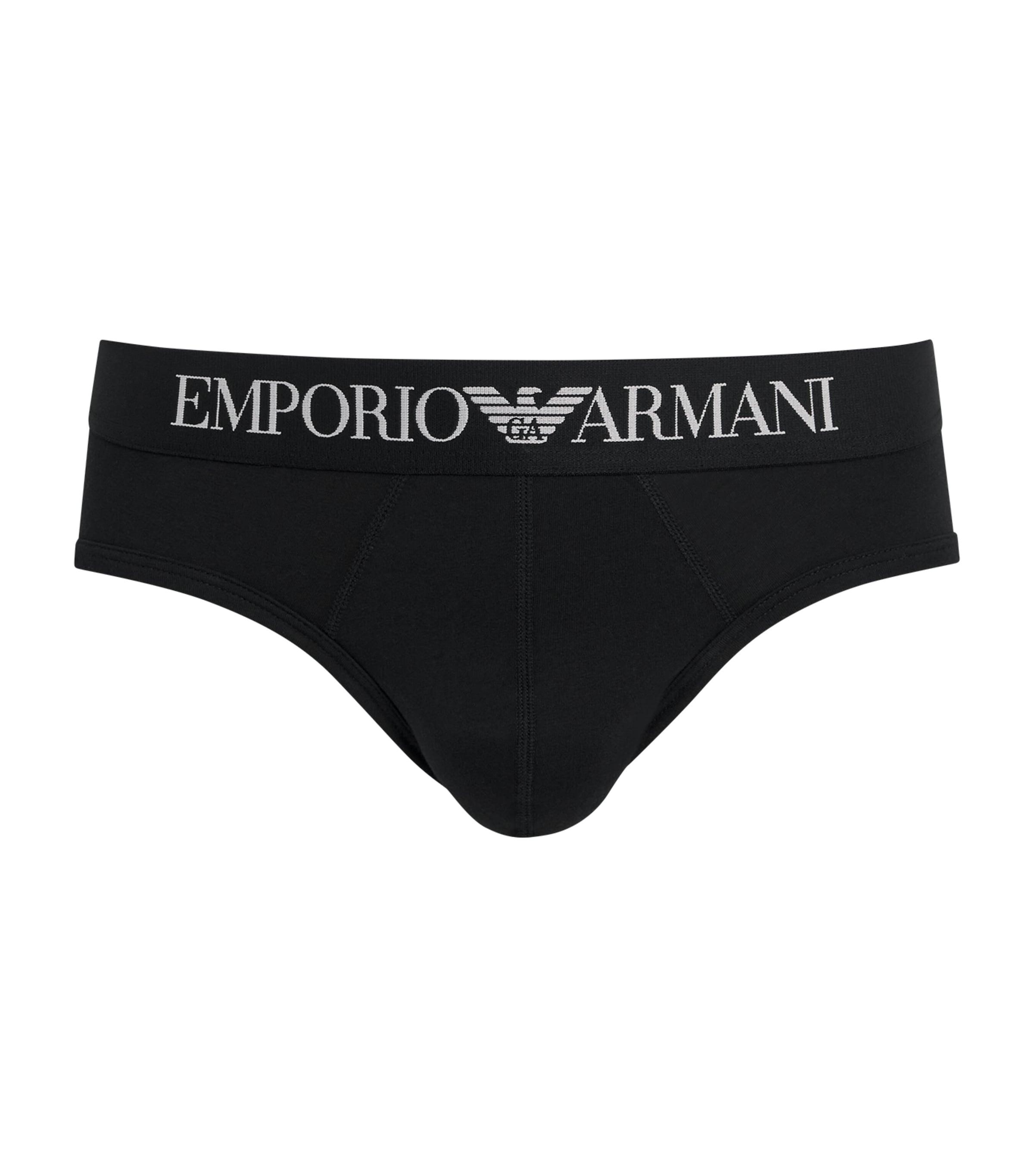 Emporio Armani Stretch-Cotton Logo Briefs by EMPORIO ARMANI