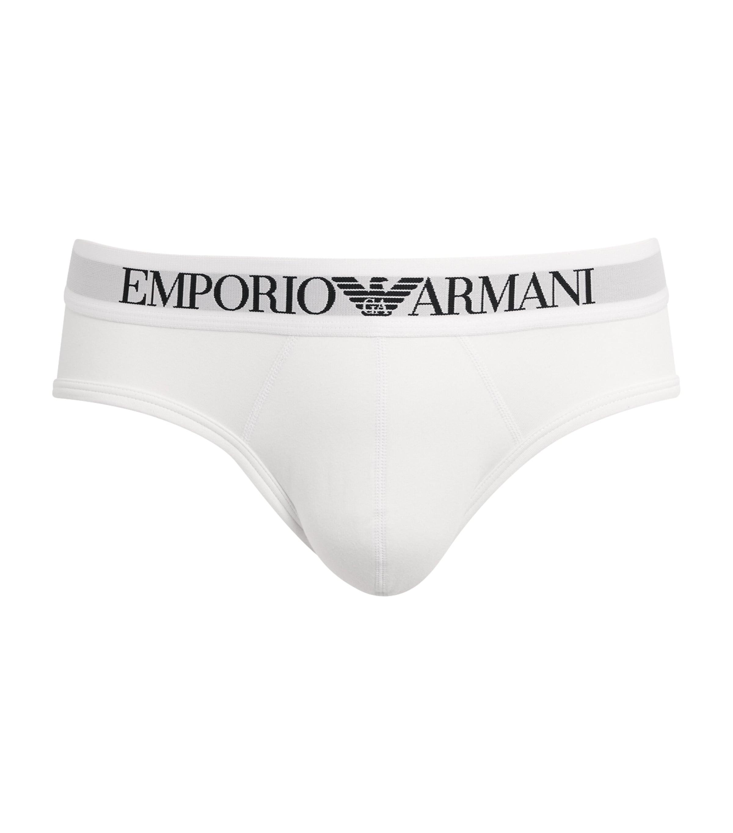 Emporio Armani Stretch-Cotton Logo Briefs by EMPORIO ARMANI