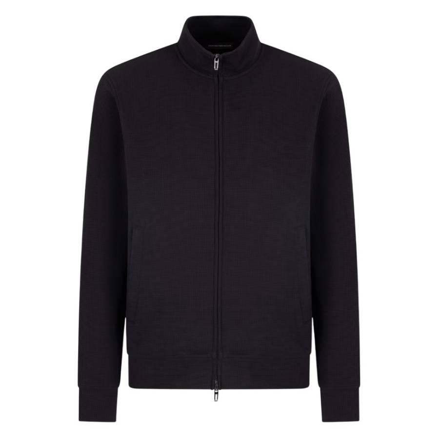 Emporio Armani Waffle Jersey Full-Zip Sweatshirt by EMPORIO ARMANI