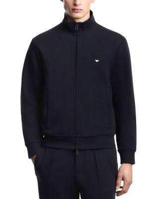 Essential Double Jersey Zip Up Sweatshirt by EMPORIO ARMANI