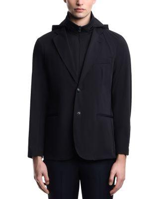 Essential Stretch Nylon Twill Blazer with Removable Dickie by EMPORIO ARMANI