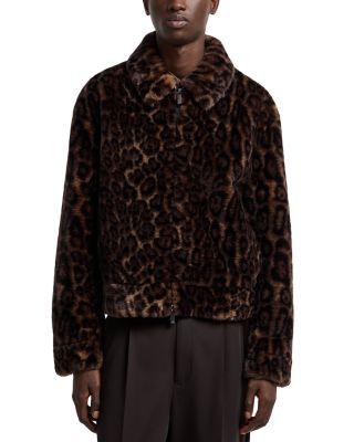 Faux Fur Animal Print Jacket by EMPORIO ARMANI