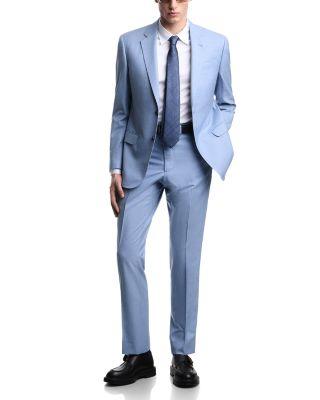 G Line Regular Fit Wool Silk Suit by EMPORIO ARMANI