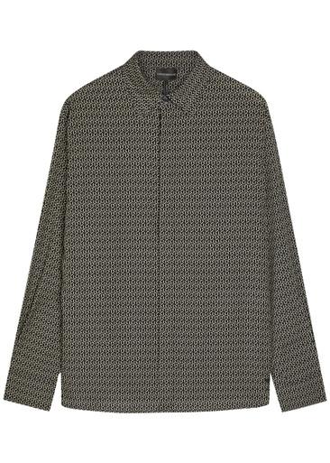 Geometric-print lyocell-blend shirt by EMPORIO ARMANI