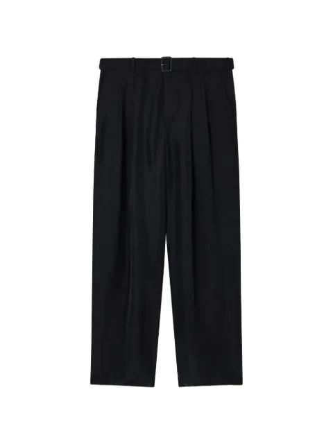 Habutai belted pleated trousers by EMPORIO ARMANI
