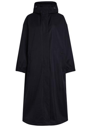 Hooded twill parka coat by EMPORIO ARMANI
