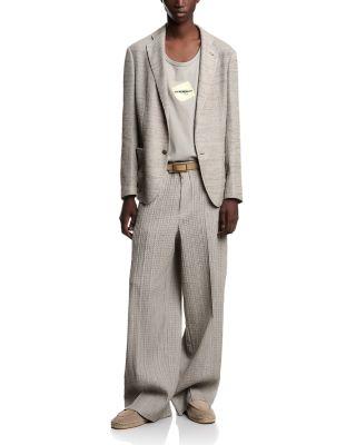 Icon Cotton Blazer Jacket with Knit Effect 3D Texture by EMPORIO ARMANI