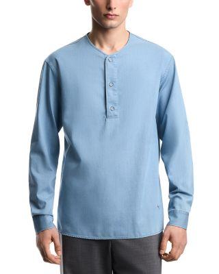 Icon Lightweight Denim Chambray Henley Shirt by EMPORIO ARMANI