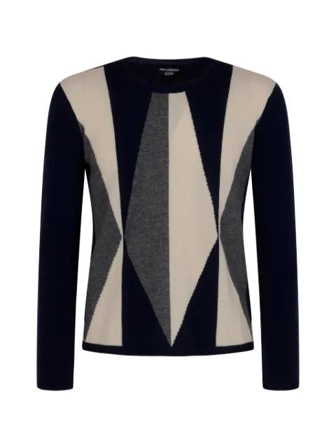Icon geometric-pattern sweater by EMPORIO ARMANI