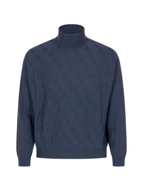 Icon textured roll neck sweater by EMPORIO ARMANI