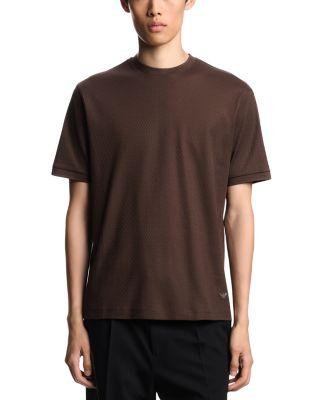 Jacquard Cotton Jersey Tee by EMPORIO ARMANI