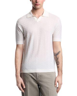 Knit Basketweave Polo Sweater by EMPORIO ARMANI