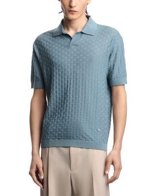Knit Basketweave Polo Sweater by EMPORIO ARMANI