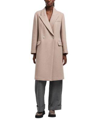 Knitwear Effect Double Breasted Coat by EMPORIO ARMANI