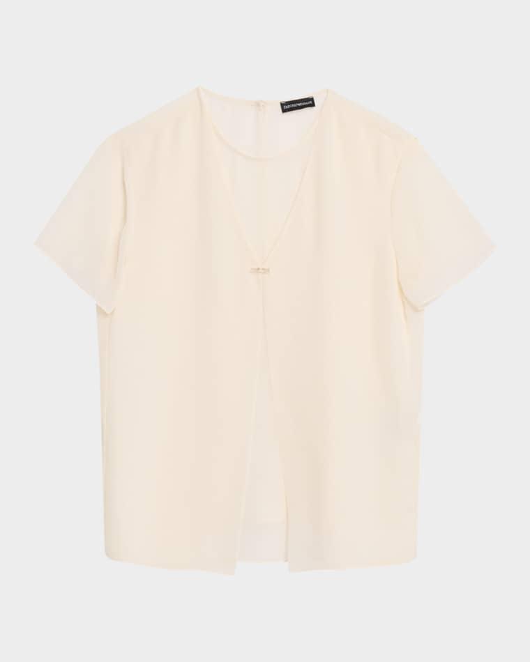 Layered Sheer Georgette Top by EMPORIO ARMANI