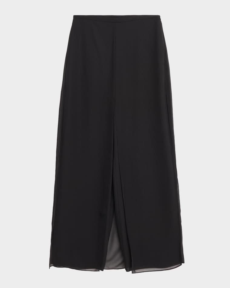 Layered Straight-Leg Georgette Culottes by EMPORIO ARMANI