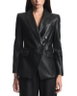 Leather Double Breasted Blazer by EMPORIO ARMANI
