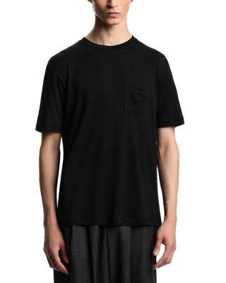 Lightweight Linen Blend Tee by EMPORIO ARMANI