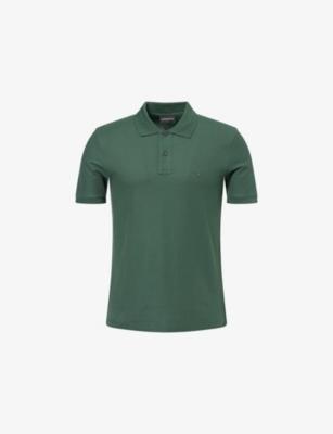 Logo-Embroidered Cotton-Piqué Polo T-Shirt by EMPORIO ARMANI