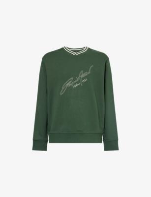 Logo-Embroidered Crew-Neck Cotton Sweatshirt by EMPORIO ARMANI