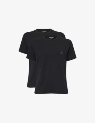 Logo-Print Pack Of Two Cotton-Jersey T-Shirts by EMPORIO ARMANI