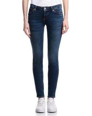 Low Rise Skinny Jeans in Dark Blue Denim by EMPORIO ARMANI