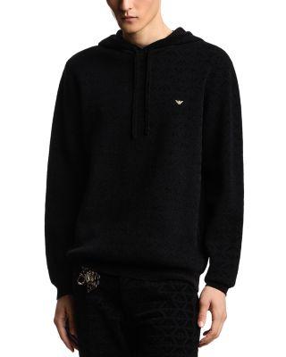 Lunar New Year Wool Blend Drawstring Hoodie by EMPORIO ARMANI Lunar New Year Wool Blend Drawstring Hoodie by EMPORIO ARMANI