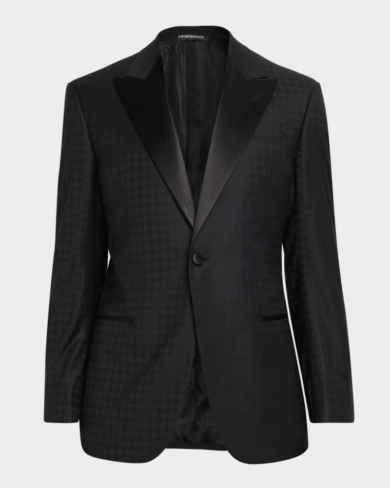Men's Houndstooth Wool G Line Evening Jacket by EMPORIO ARMANI