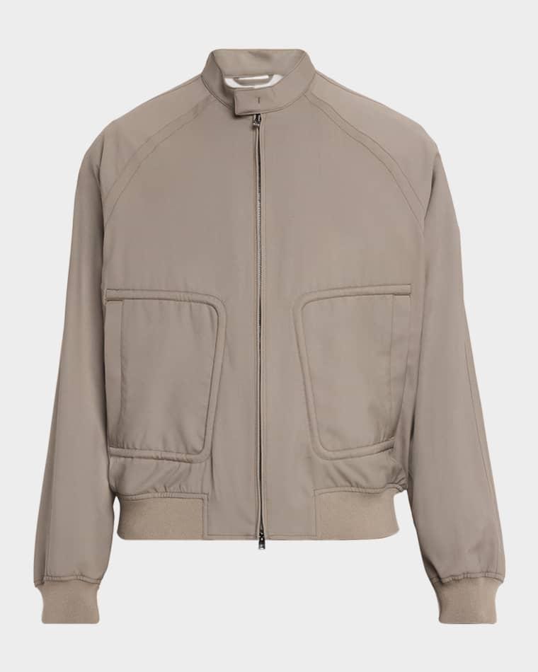 Men's Oversized Wool Bomber Jacket by EMPORIO ARMANI