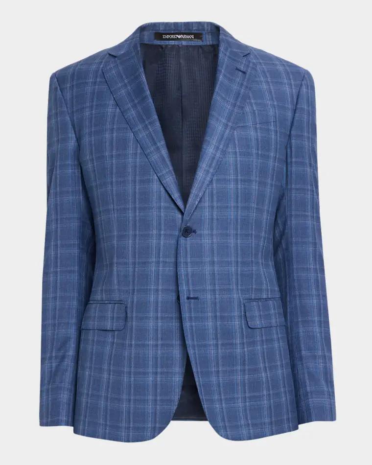 Men's Plaid G Line Sport Coat by EMPORIO ARMANI
