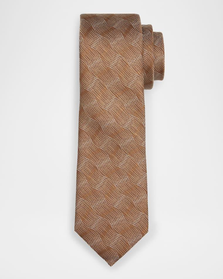 Men's Wave Jacquard Silk Tie by EMPORIO ARMANI