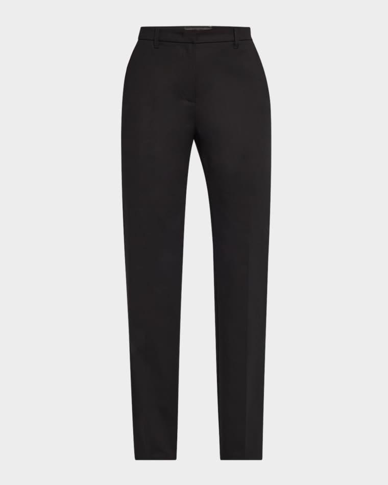 Mid-Rise Straight-Leg Trousers by EMPORIO ARMANI