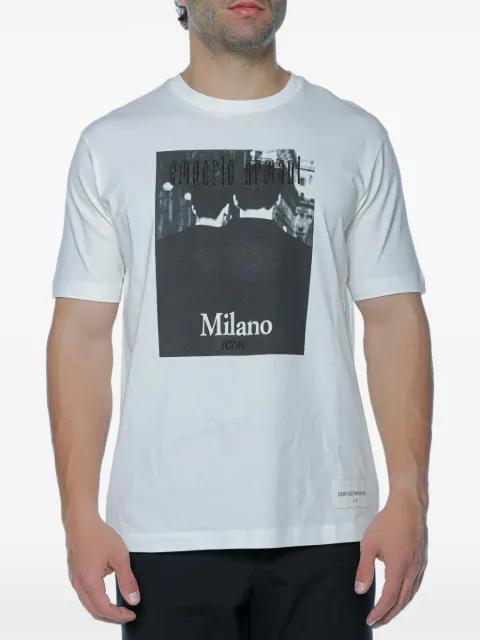 Milano Icon graphic-print T-shirt by EMPORIO ARMANI