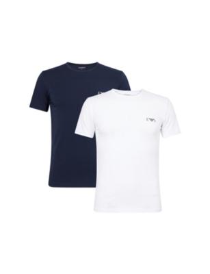 Monogram-Print Logo Pack Of Two Cotton-Jersey T-Shirts by EMPORIO ARMANI