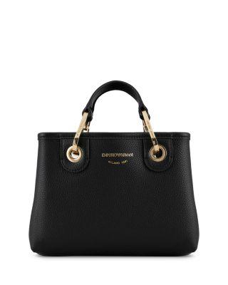 MyEA Mini Black Shopper Tote Bag by EMPORIO ARMANI