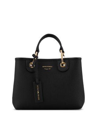 MyEA Small Black Shopper Tote Bag by EMPORIO ARMANI