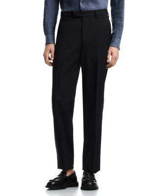 Natural Stretch Tropical Weave Wool Trousers by EMPORIO ARMANI