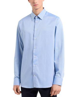 New York Regular Fit Herringbone Dress Shirt by EMPORIO ARMANI