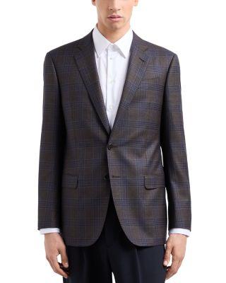 Plaid Wool Blazer by EMPORIO ARMANI