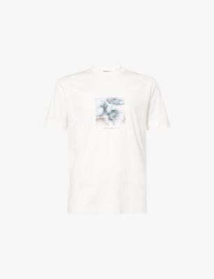 Printed Crewneck Woven T-Shirt by EMPORIO ARMANI
