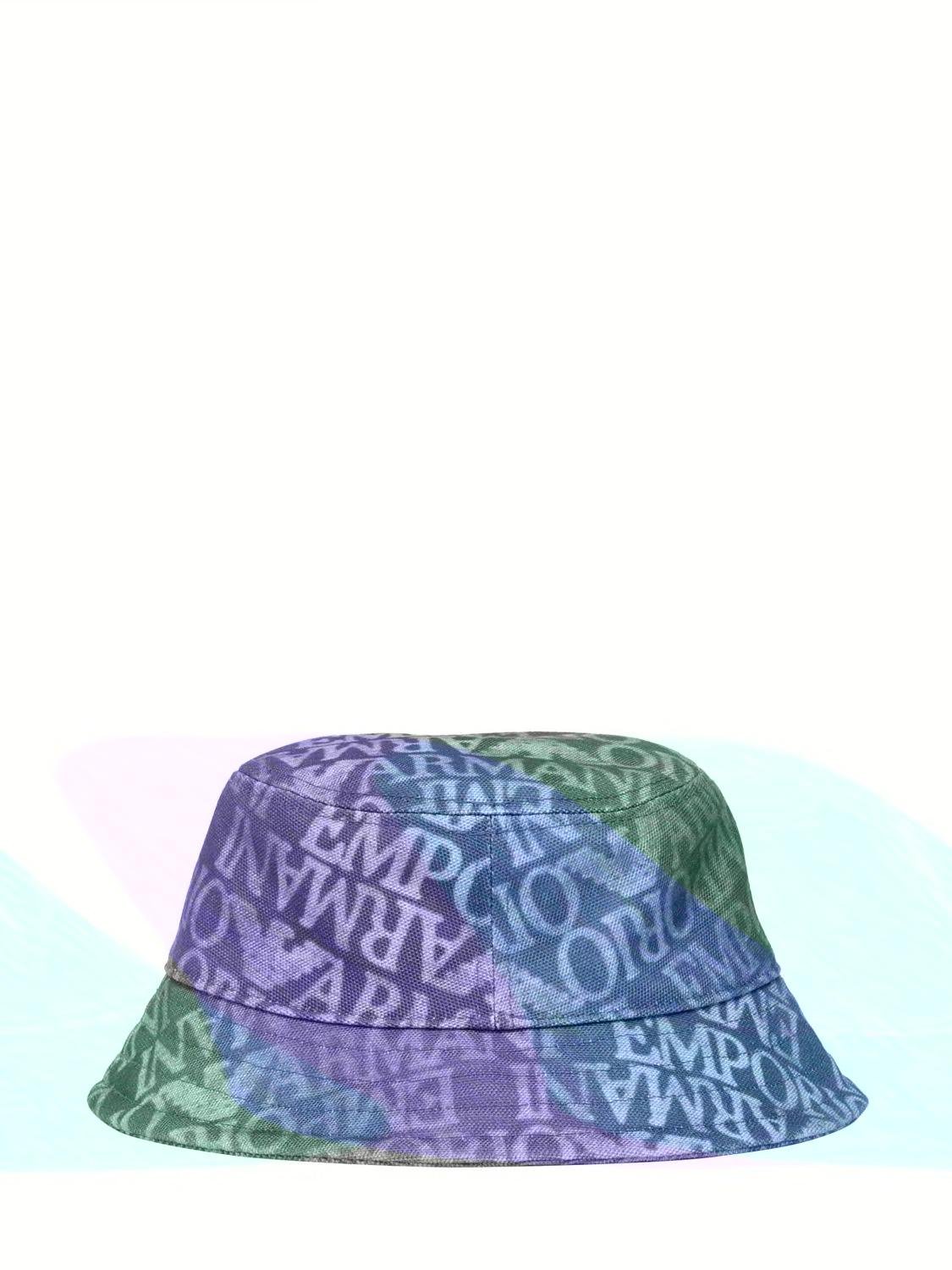 Printed Logo Nylon Bucket Hat by EMPORIO ARMANI