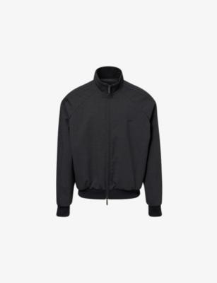 Raglan-Sleeves High-Neck Stretch-Woven Jacket by EMPORIO ARMANI